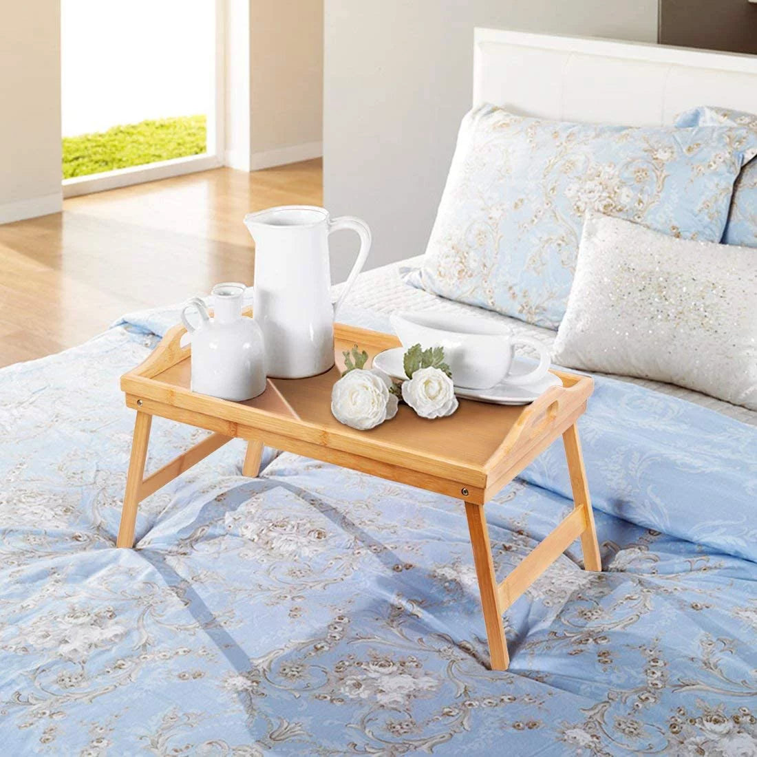 Bamboo Bed Tray with Folding Legs Y7270