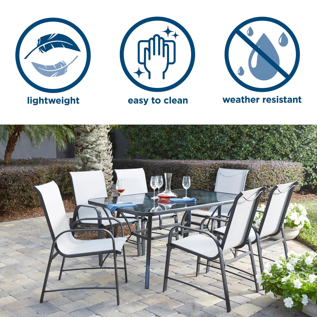 7-Piece Gray Dining Set I56319