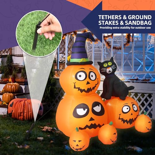 8FT Inflatable Bat Outdoor Decoration with LED Lights H856