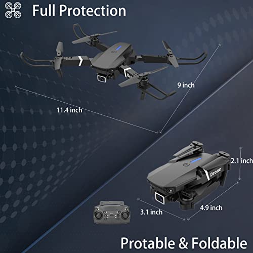 Foldable RC Quadcopter with Dual Camera, 1080P FPV, 3 Batteries W964370