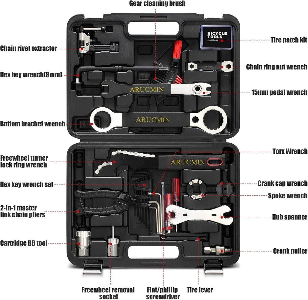 24-Piece Bike Repair Tool Set with Storage Case D51535