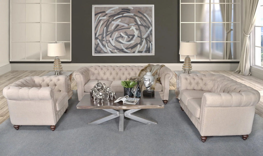 Dark Linen Sofa L5380