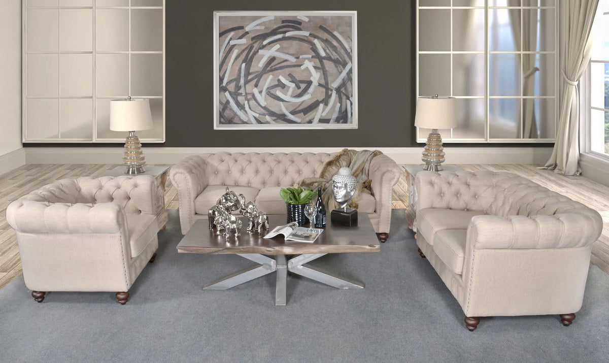 Dark Linen Sofa L5380