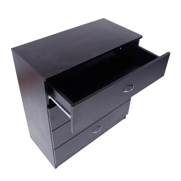 Black 4 Drawer Bedside Table G72321