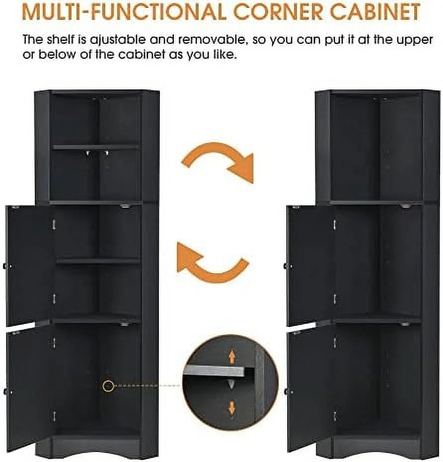 White 3 Drawer MDF Corner Cabinet N6999