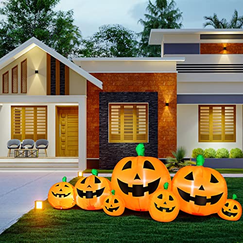 8 FT Inflatable Pumpkins LED Lights Decor U26267