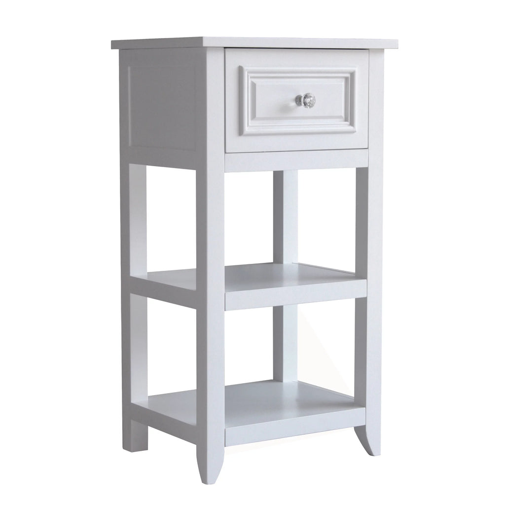 White Wooden Floor Cabinet with Drawer U675