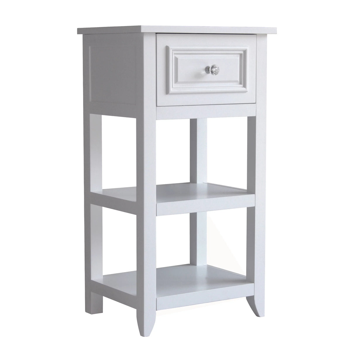 White Wooden Floor Cabinet with Drawer U675