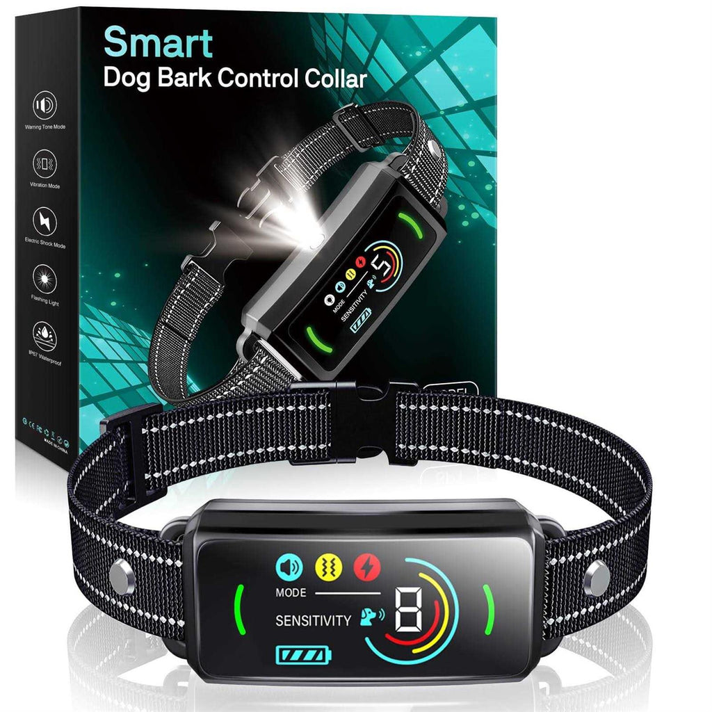 Rechargeable Anti-Bark Dog Collar with Flashing Light I444