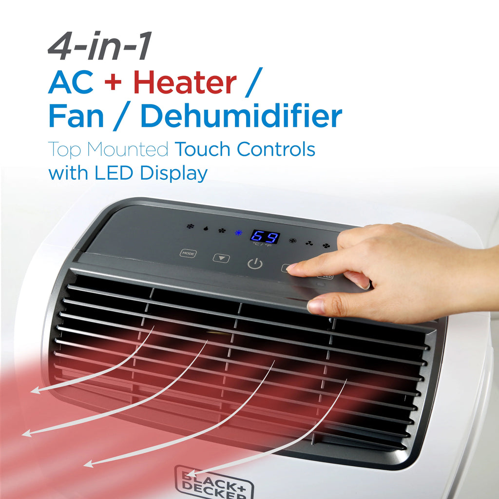 8,000 BTU Portable Air Conditioner with Remote Control, White N2162