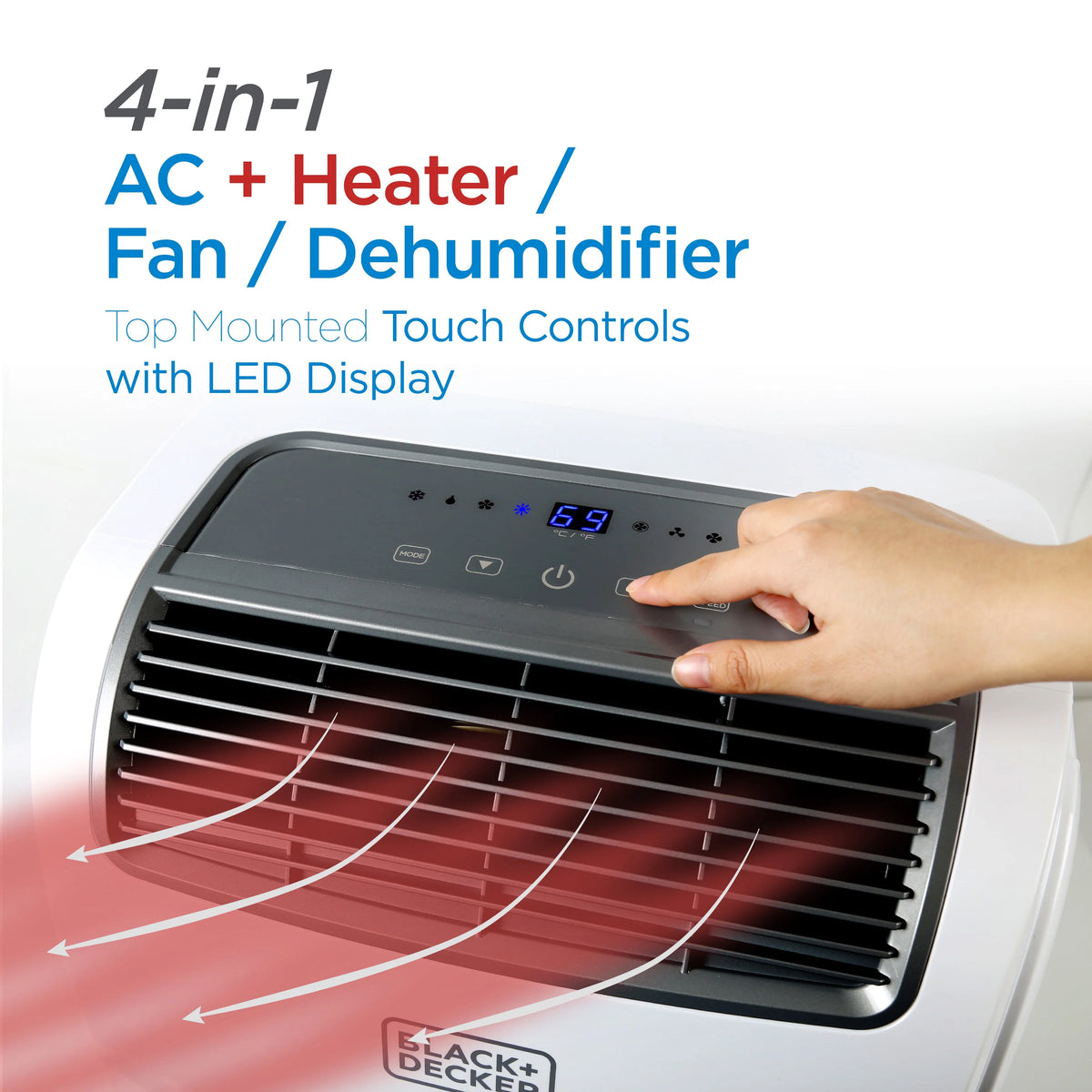 8,000 BTU Portable Air Conditioner with Remote Control, White N2162