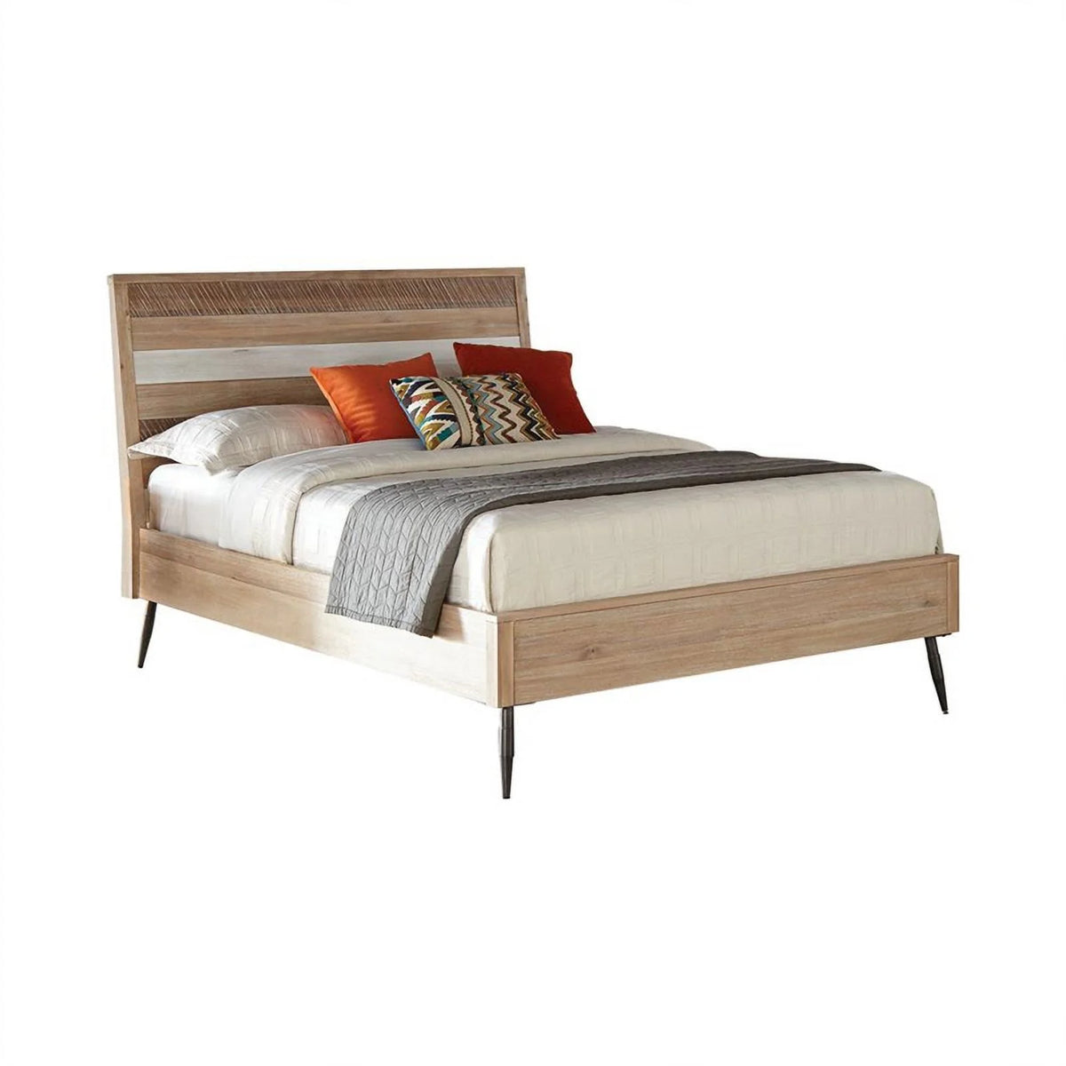 4-piece Brown Wood Eastern King Bedroom Set R906248
