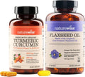 Curcumin Turmeric 2250mg & Flaxseed Oil 1200mg Omega 3 6 9 Softgels U6428