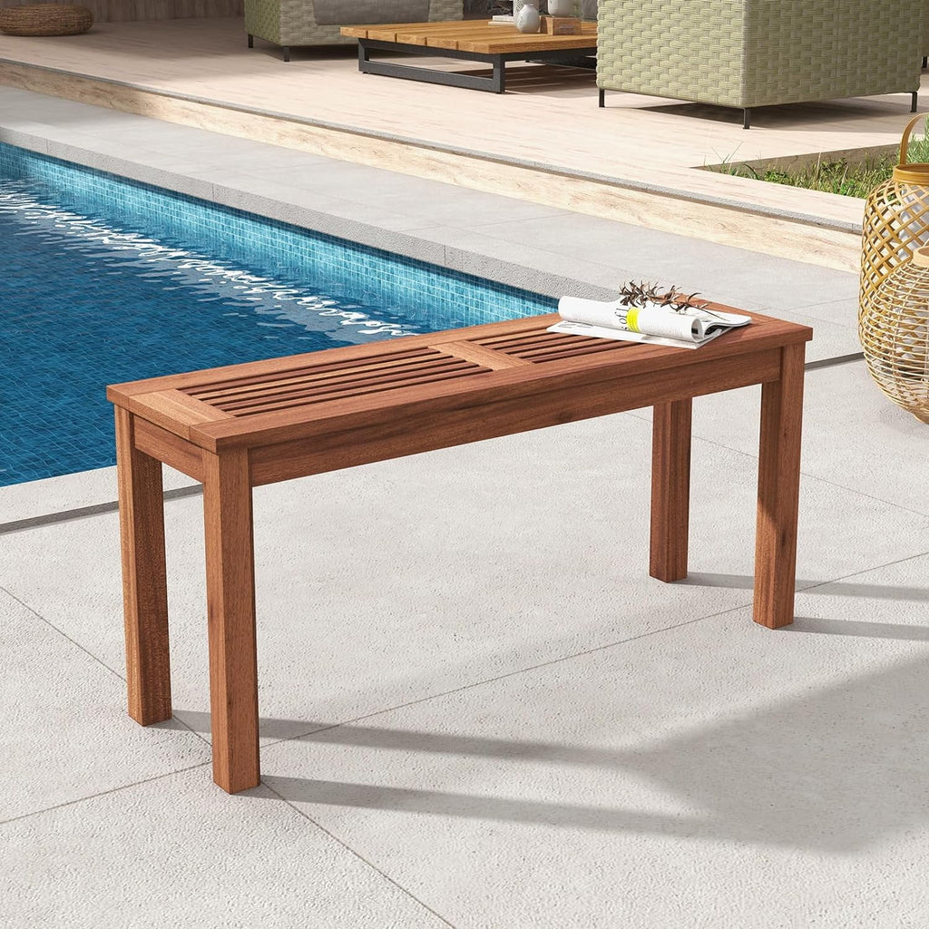 Weather Resistant Solid Wood 2 Seater Outdoor Bench S343
