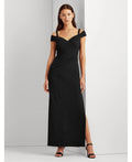 Black Off-The-Shoulder Gown V80299