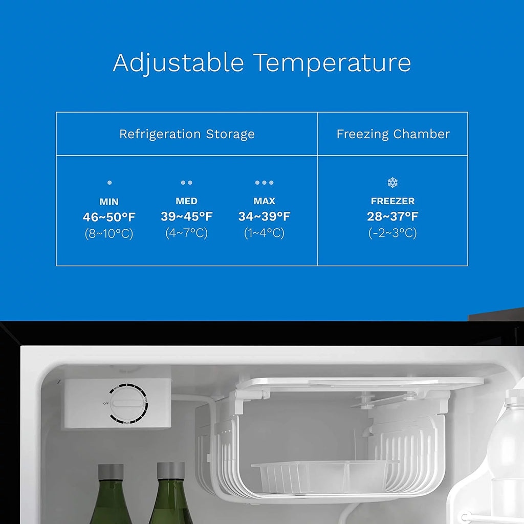 2.4 Cubic Feet Under Counter Refrigerator with Small Freezer C60709