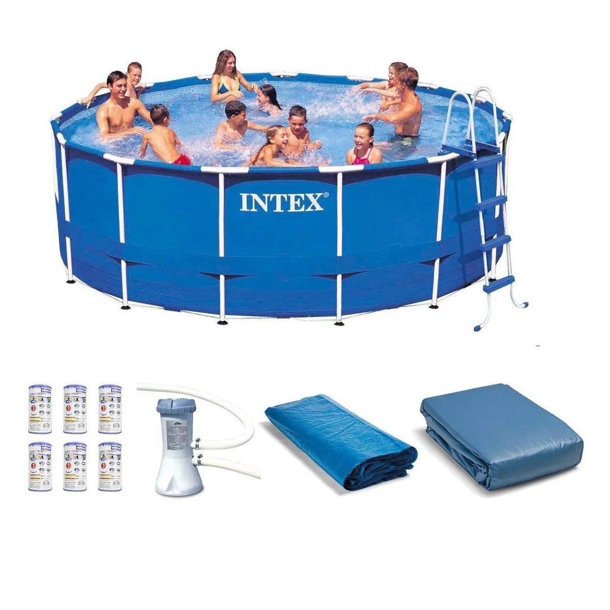 15ft x 48in Frame Swimming Pool Set with Pump H598