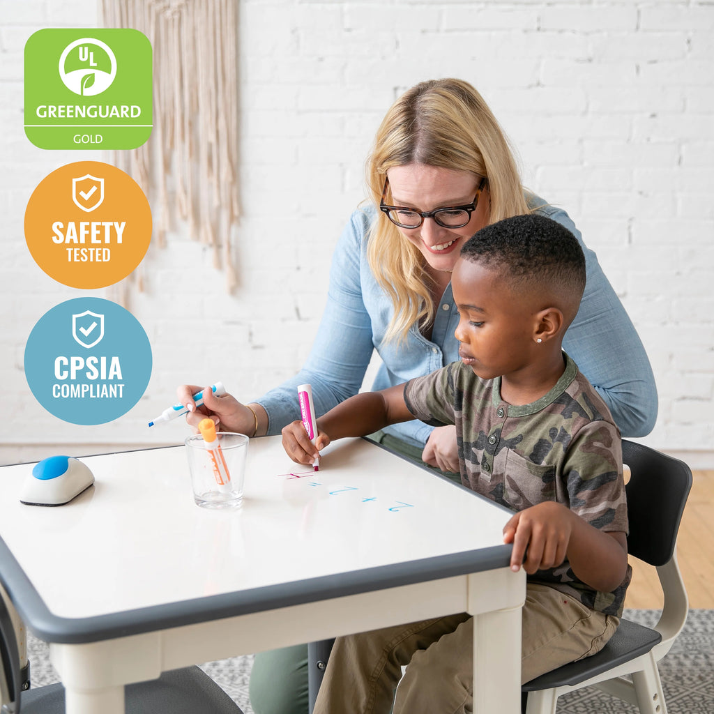 Adjustable Kids Activity Table with 2 Chairs X918485
