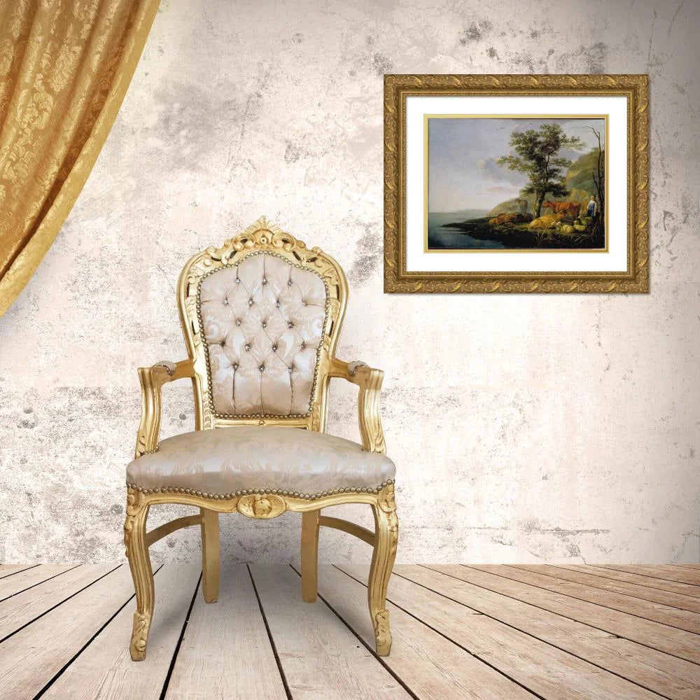 Gold Ornate Framed Double Matted Art Print N882428