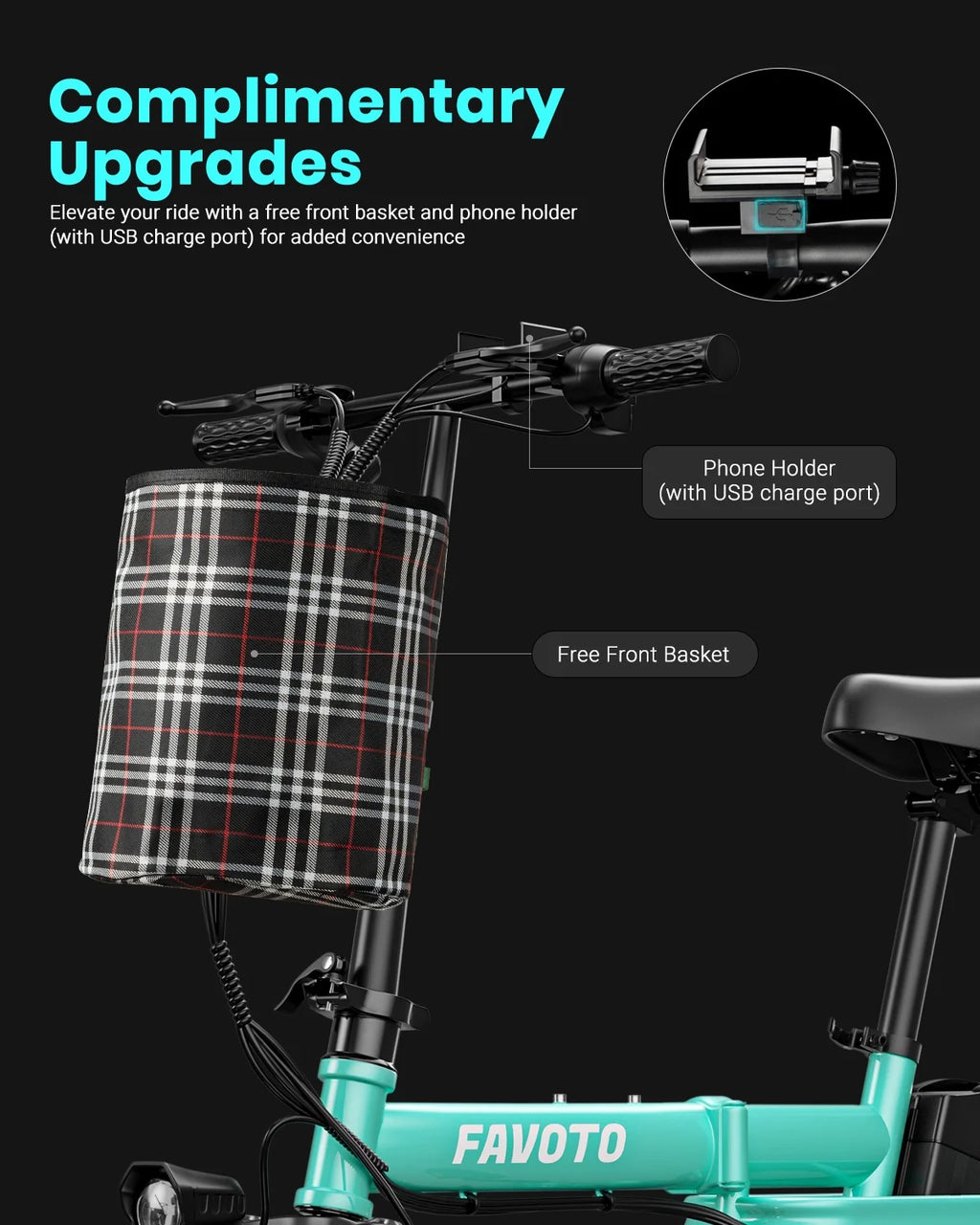 Folding Electric Bike with 400W Motor 48V10.4Ah Removable Battery G176679