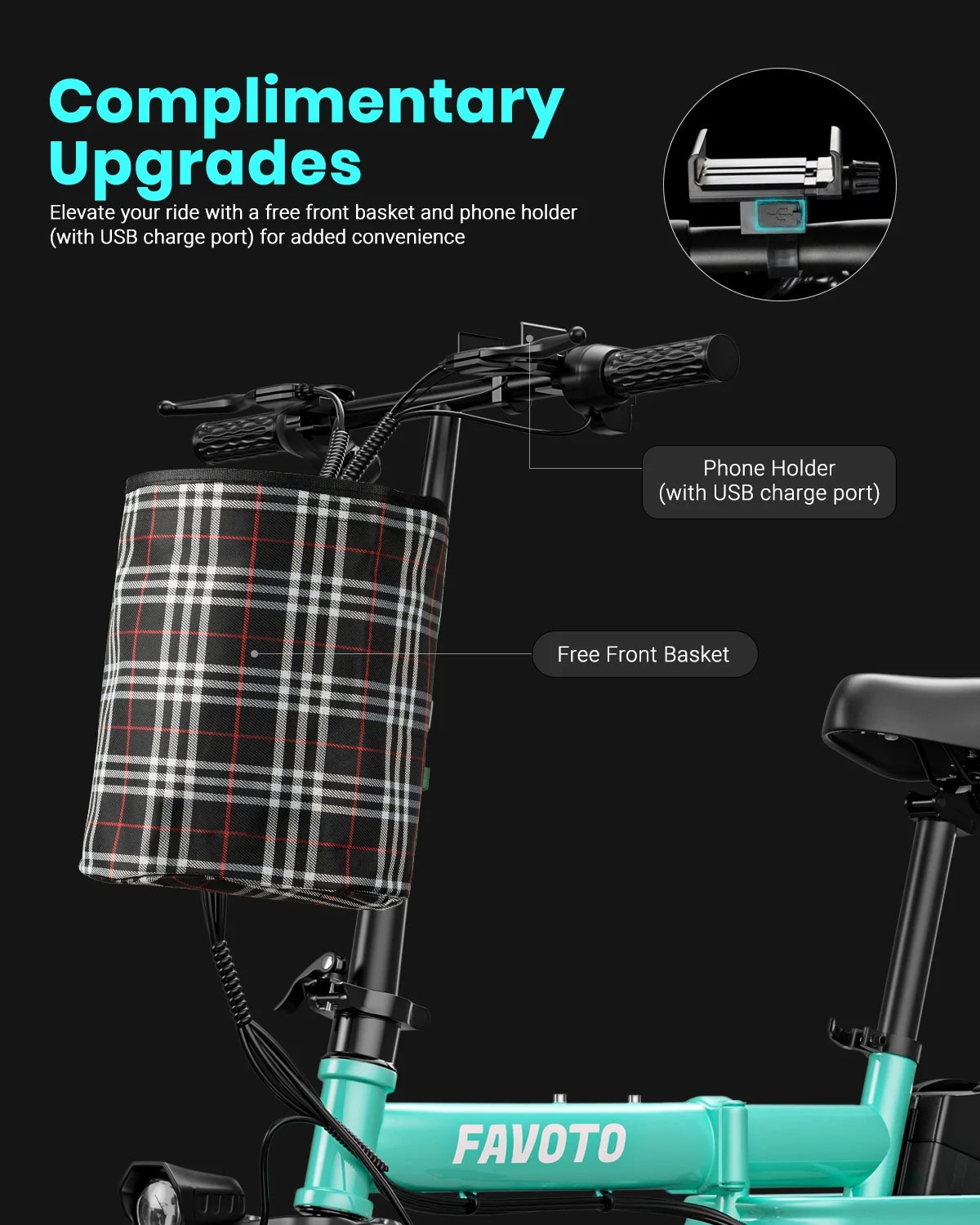 Folding Electric Bike with 400W Motor 48V10.4Ah Removable Battery G176679