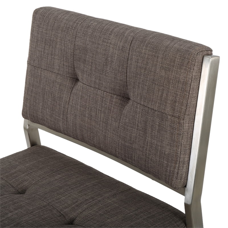 Light Grey Fabric Barstools Set of 2 J654573