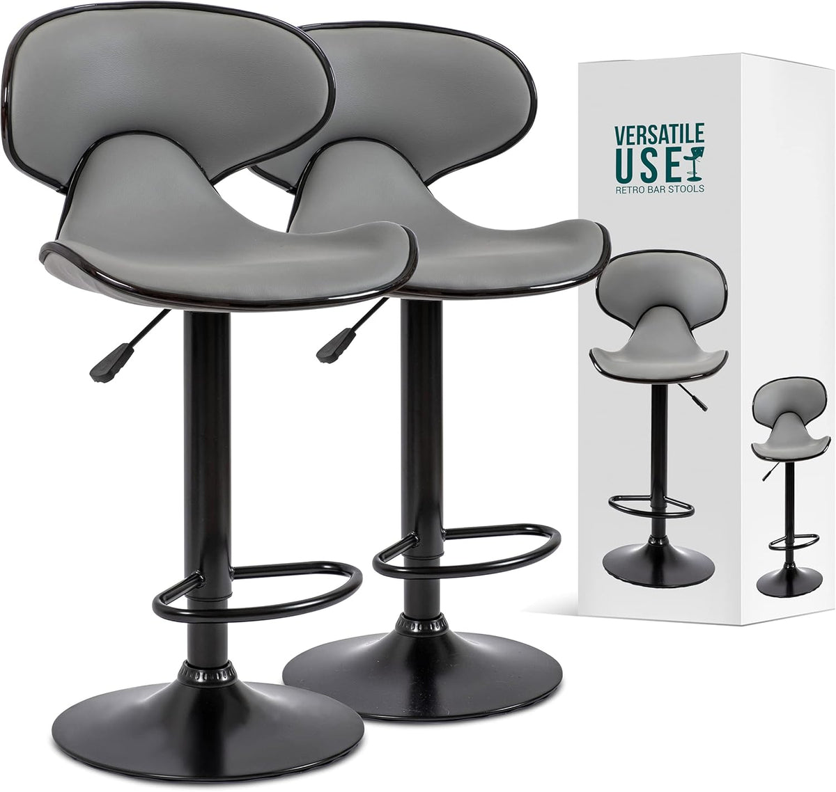 Adjustable Bar Stools Set of 2 W928