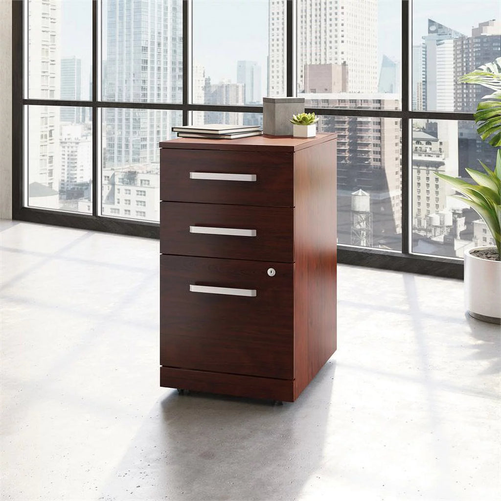 3-Drawer Engineered Wood Mobile File Cabinet J99999