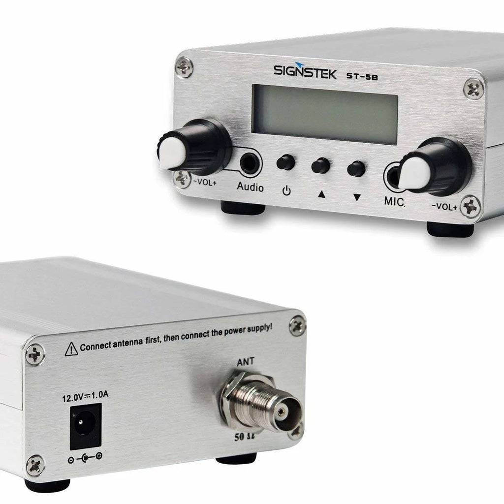 0.5 W Dual Mode FM Transmitter with Antenna Silver G322134