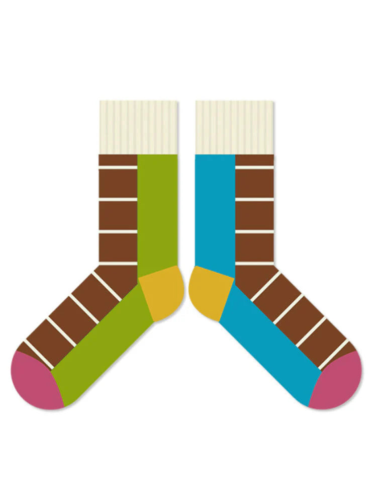 Colorful Striped Cotton Socks X11315