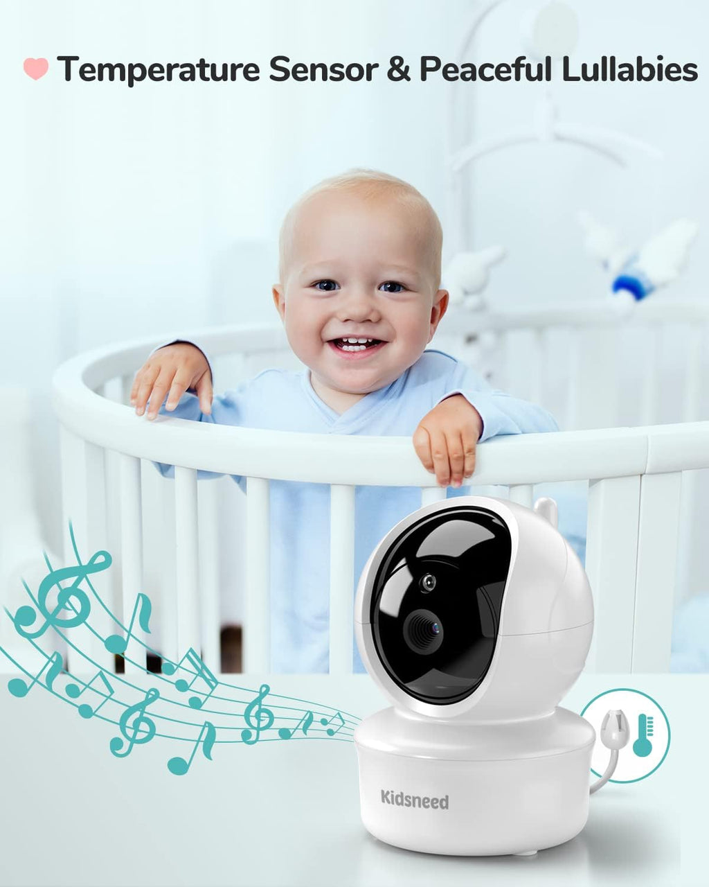 Video Baby Monitor with Pan-Tilt-Zoom Camera and Night Vision B806
