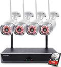 Wireless Security Camera System with 1TB Hard Drive, 1296P Two Way Audio IP66 Weatherproof J717