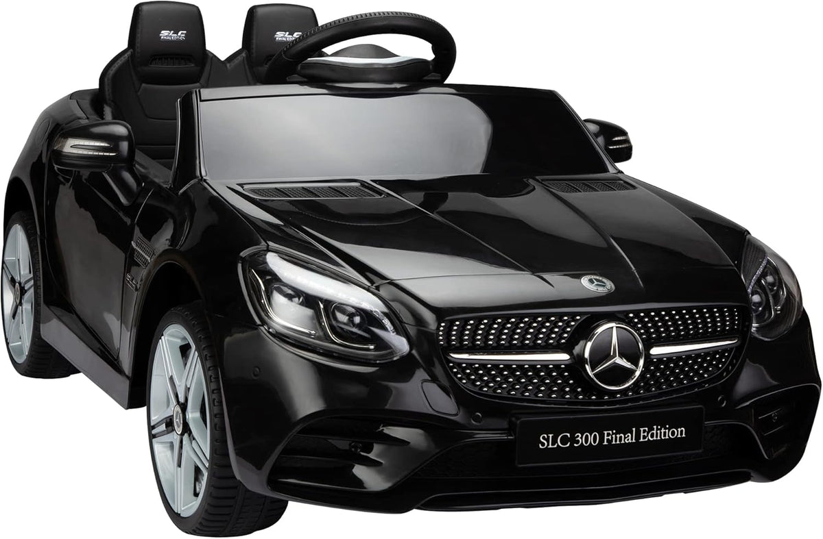 12V Kids Ride On Car with LED Lights, Black P8266