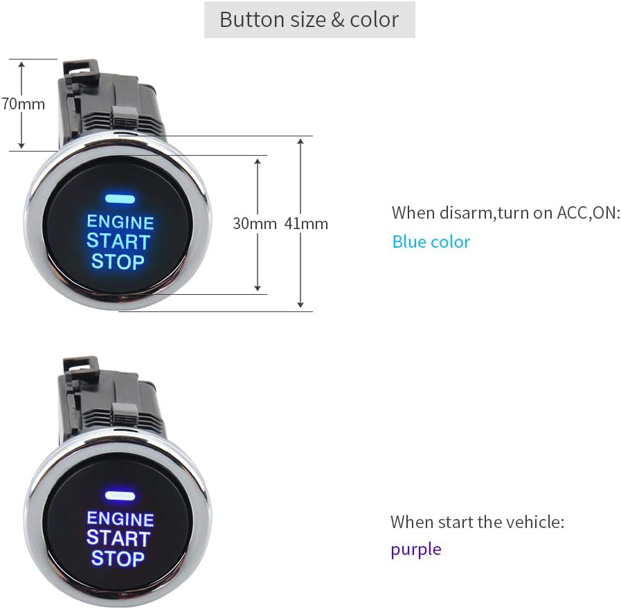 Rolling Code Car Alarm System with Keyless Entry Push Start P363210