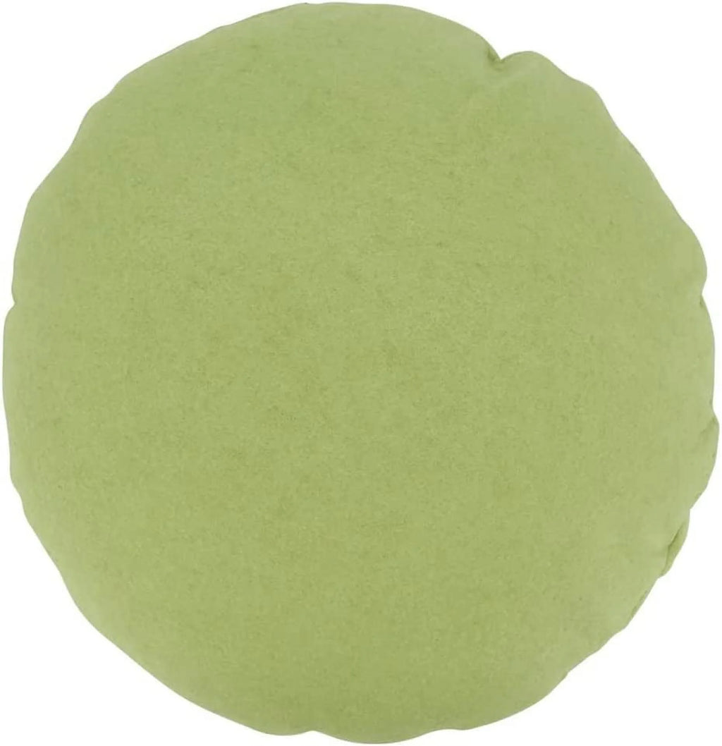 3D Petals Flower Filled Decorative Throw Pillow 16" Round Lime Floral Felt Accent Pillow B7490