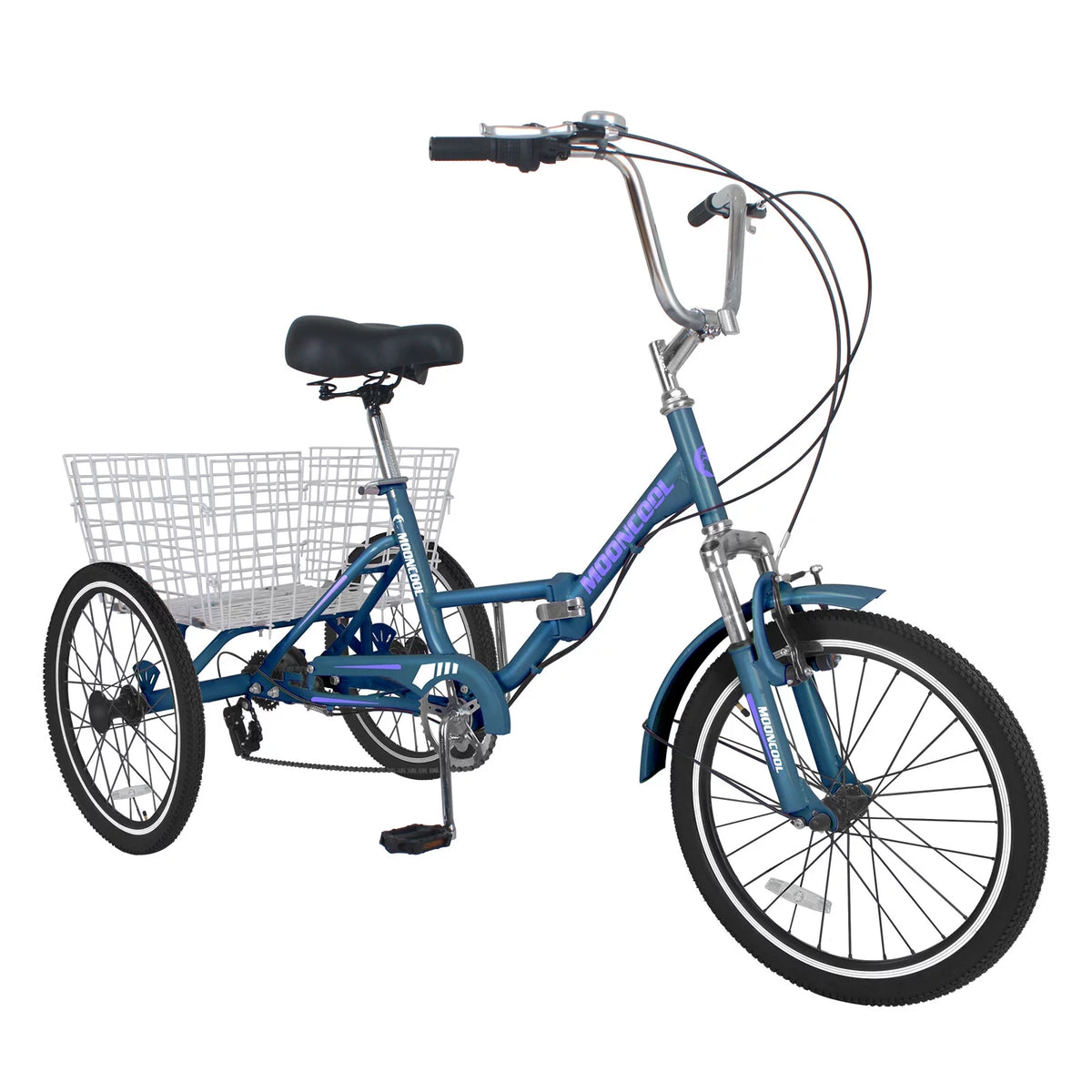 Folding 7 Speed Tricycle Bike with Large Basket T614