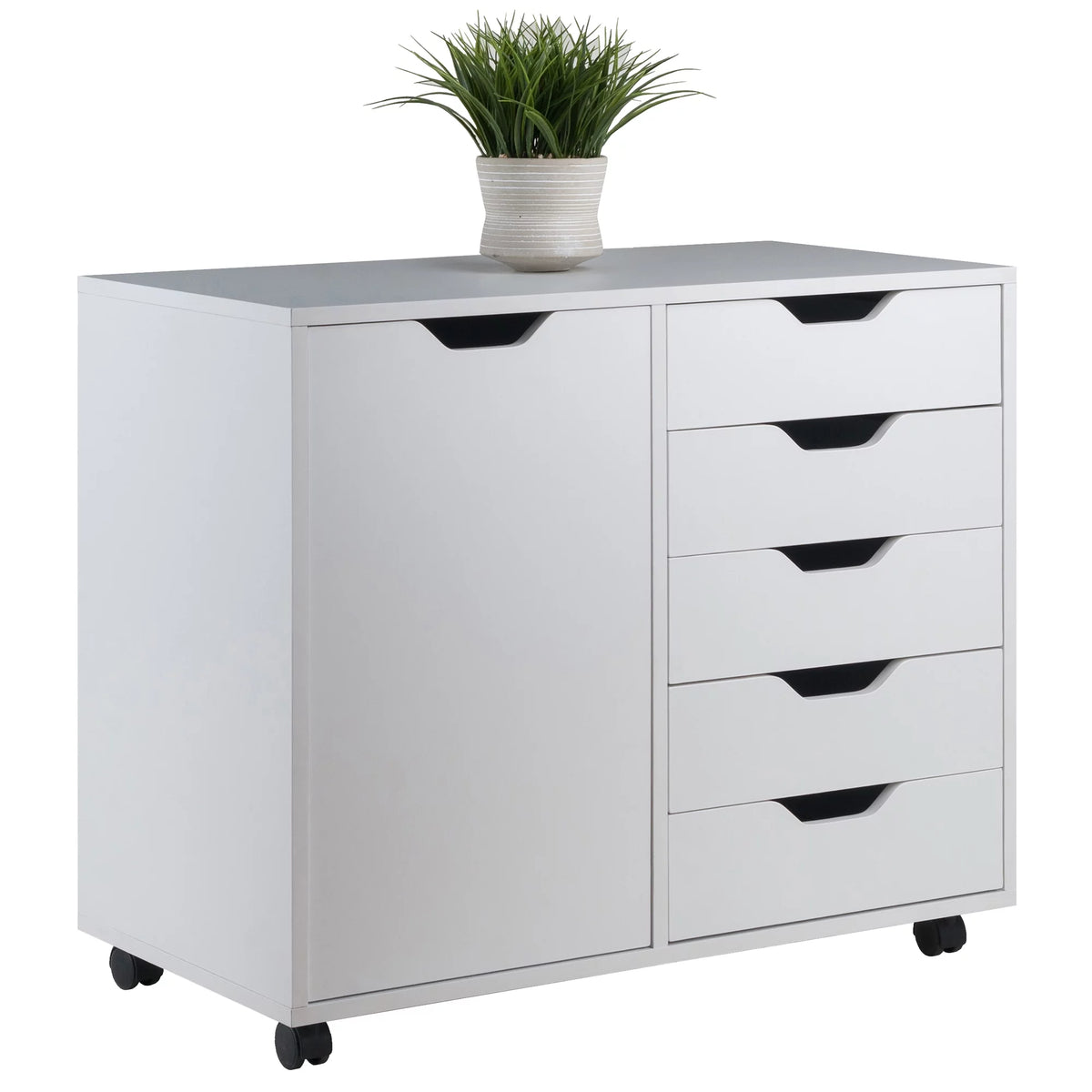 5 Drawer Wood Mobile Side Cabinet R877