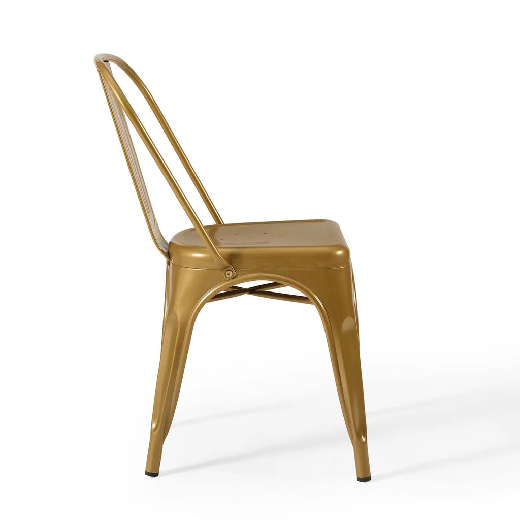 Gold Bistro Dining Side Chair Set of 2 G98286