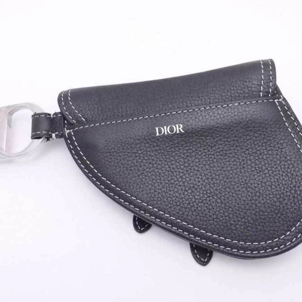 Pre-Owned Leather Key Case Charm Pouch F9807
