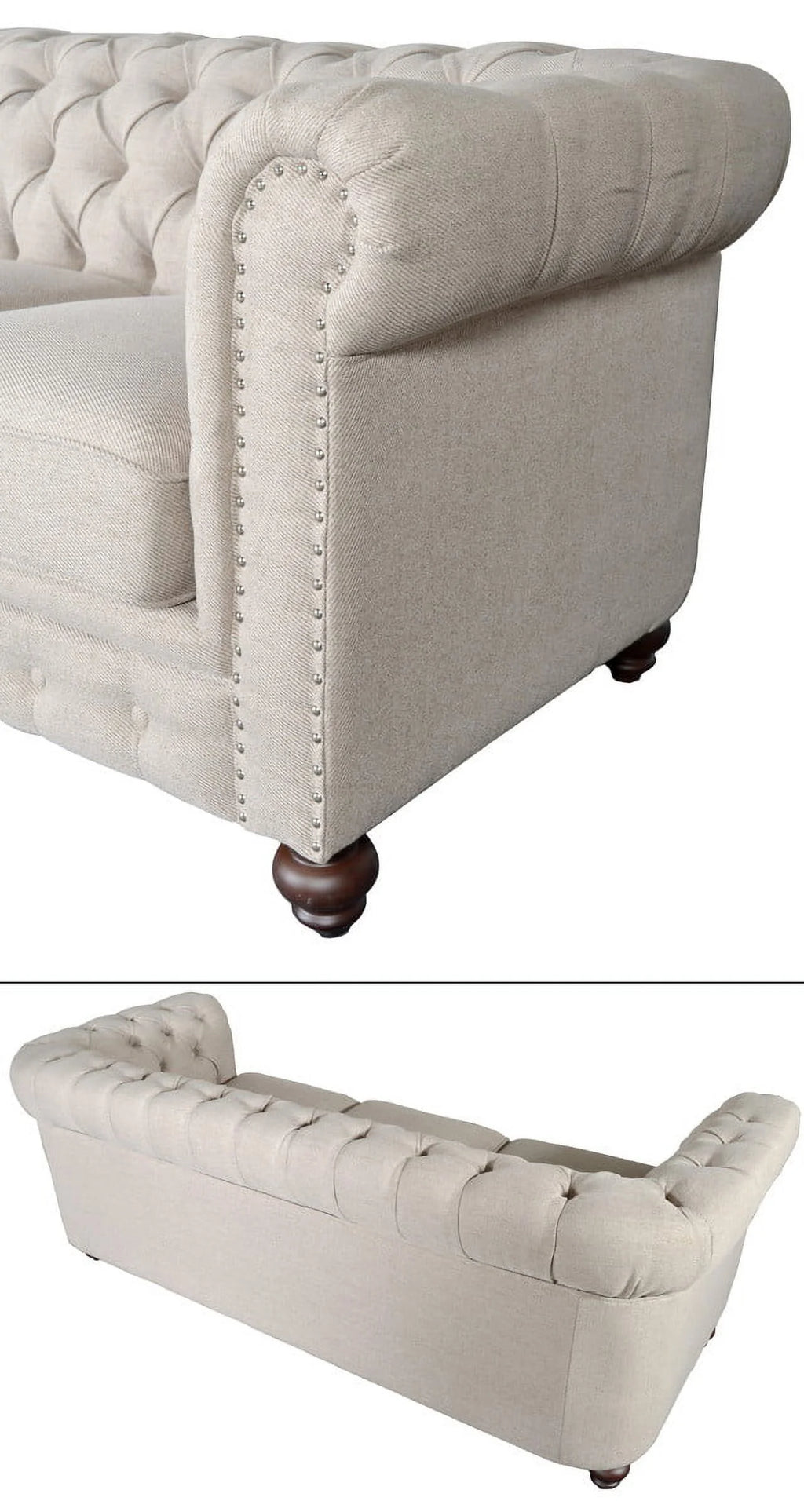 Dark Linen Sofa L5380