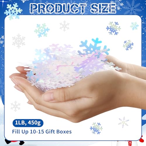 1 Lb Snowflake Glitter Confetti Table Scatter, 2 Pack F419356