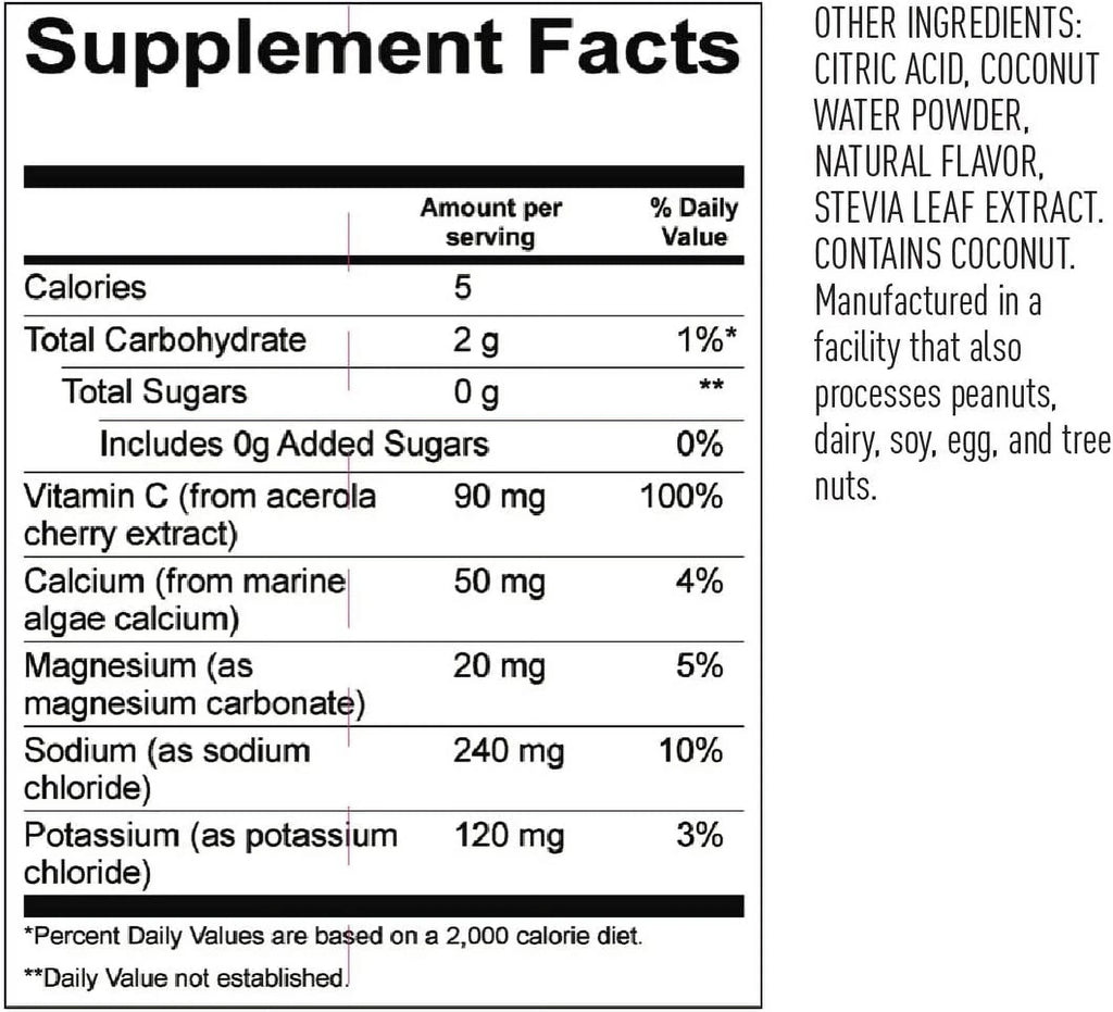 Plant-Based Electrolyte Hydration Powder, Lemon Lime, 4.9oz M74011