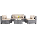 7 Piece Wicker Outdoor Sectional Sofa Set Y247