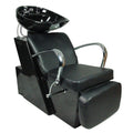 Black Ceramic Shampoo Bowl Sink Chair Y81402