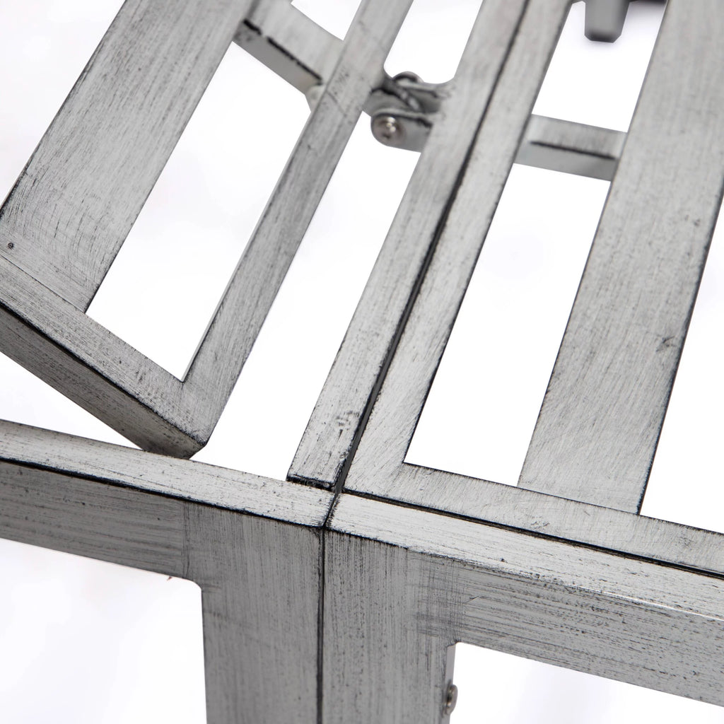 Weathered Grey Aluminum Outdoor Chaise Lounge Chair Set of 2 R76697