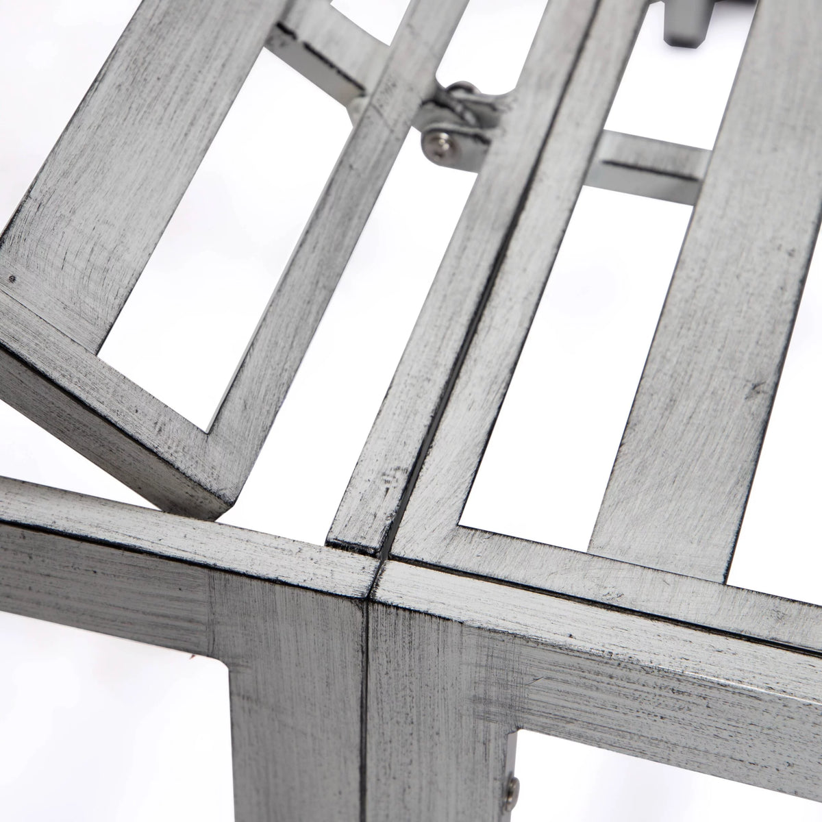 Weathered Grey Aluminum Outdoor Chaise Lounge Chair Set of 2 R76697