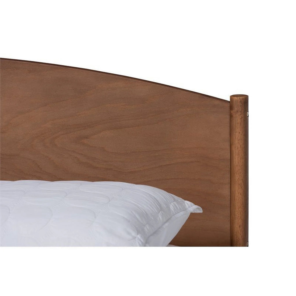 Full Size Ash Brown Wood Platform Bed Y98126