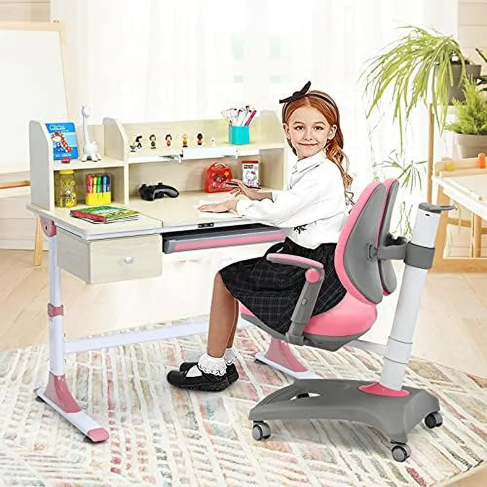 Adjustable Height Ergonomic Computer Chair with Footrest and Flip-up Armrest C48858