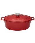 Enameled Cast Iron 6 qt. Oval Dutch Oven - Red Z638