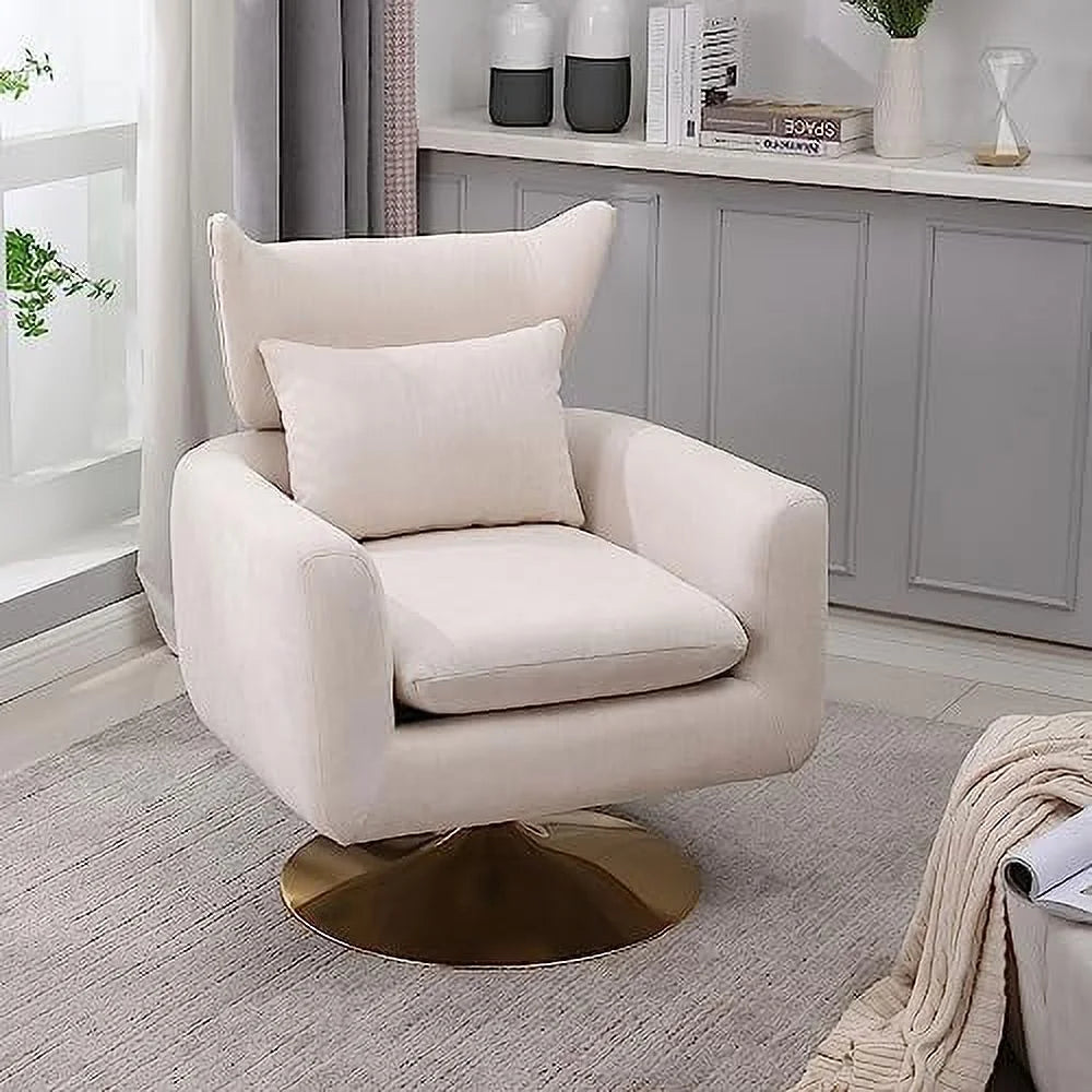 Mid Century Modern Swivel Accent Chair with Pillow M6469